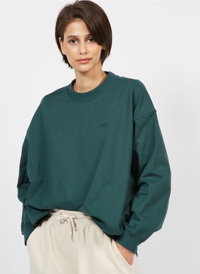 ADIDAS Rundhals-Sweatshirt aus Baumwolle in Grun