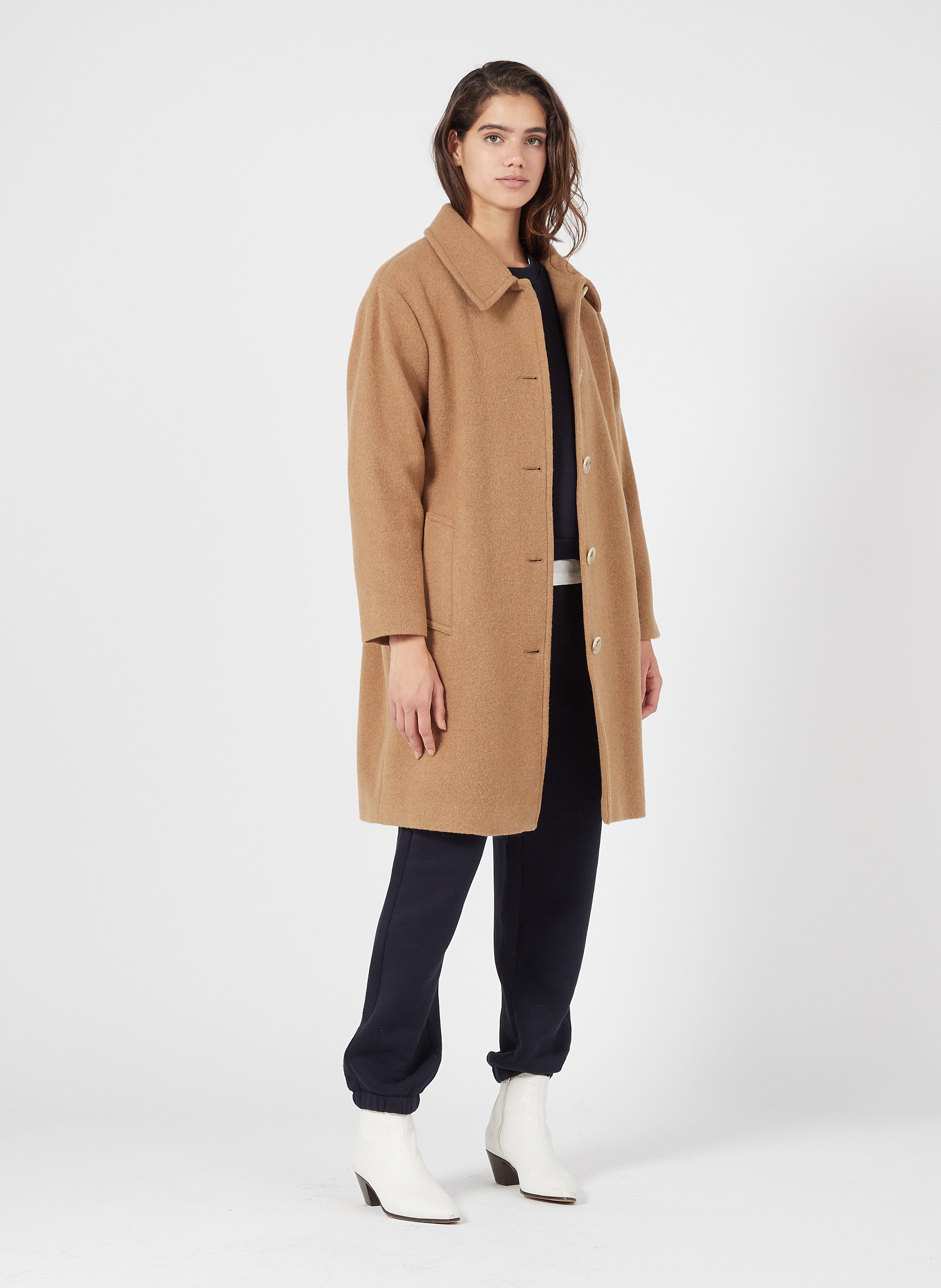 oversize mantel aus wollmix