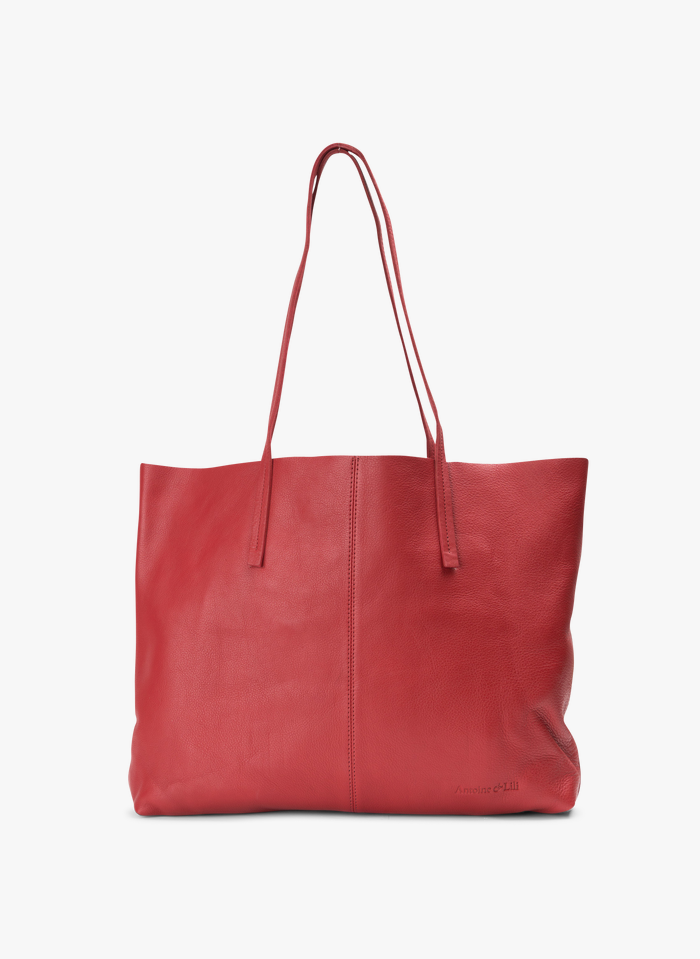 ANTOINE & LILI Einkaufstasche aus Leder in Rot