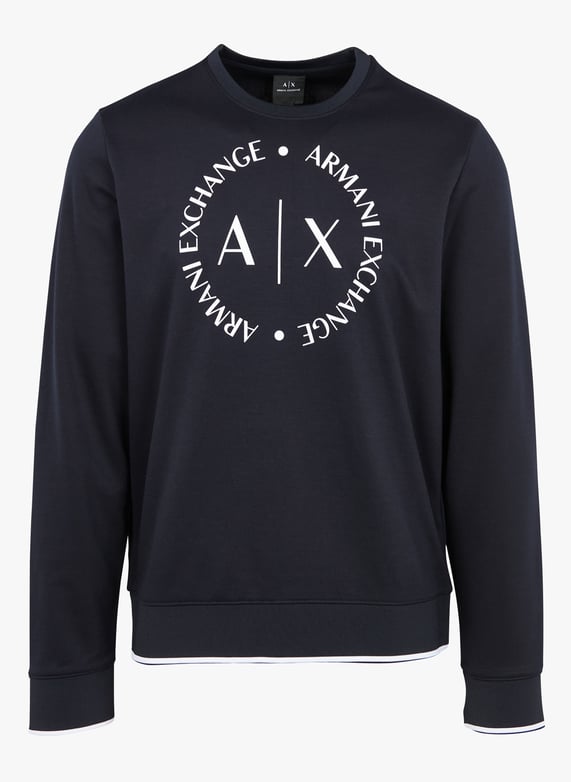 Sweatshirt Mit Siebdruck Regular Fit Navy Armani Exchange Herren 8NZM87Z9N1Z 1510 NAVY Place des Tendances Deutschland