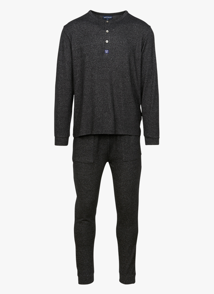 ARTHUR Langer Pyjama in Grau