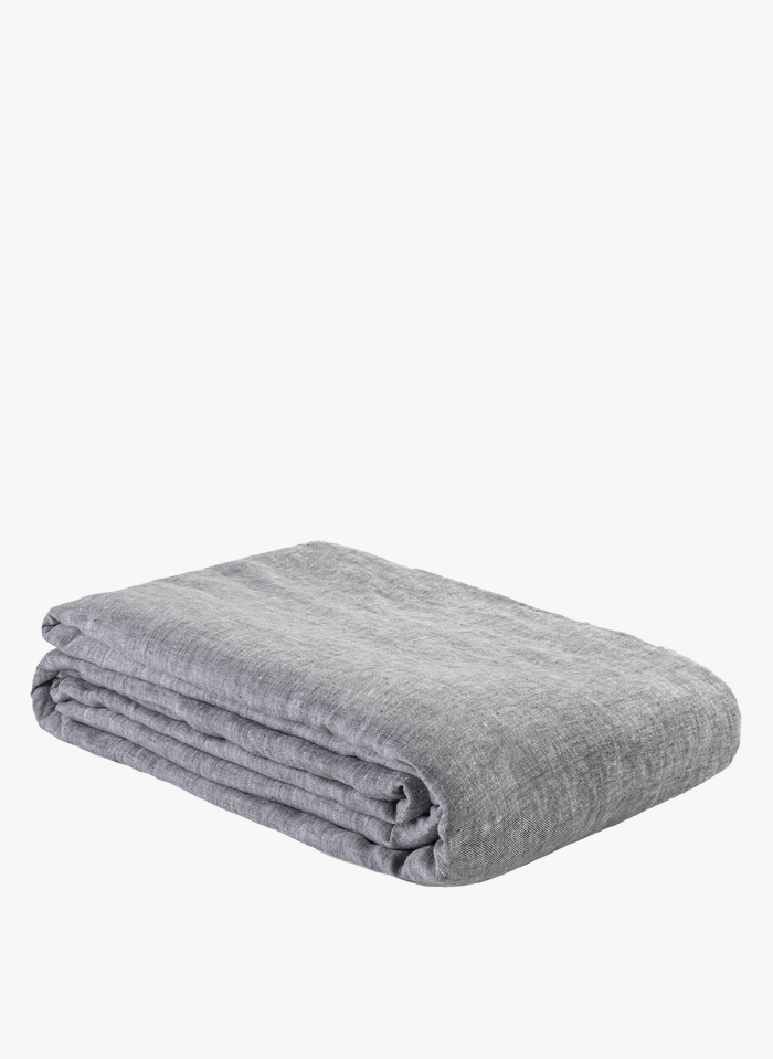AU PRINTEMPS PARIS MAISON Bettdeckenbezug aus gewaschenem Leinen in Grau