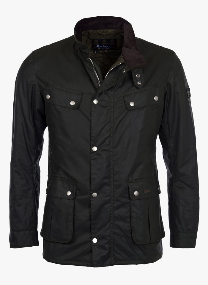 Blouson Aus Gewachster Baumwolle Mit Stehkragen Sage Barbour - Herren |  Place des Tendances barbour blouson