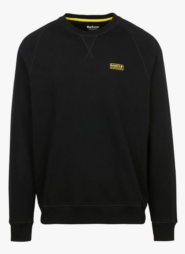BARBOUR Rundhals-Sweatshirt aus Baumwoll-Mix, Regular Fit in Schwarz
