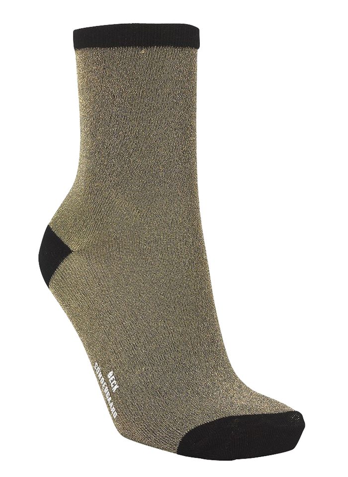 BECKSONDERGAARD Socken aus Metallic-Strick in Golden