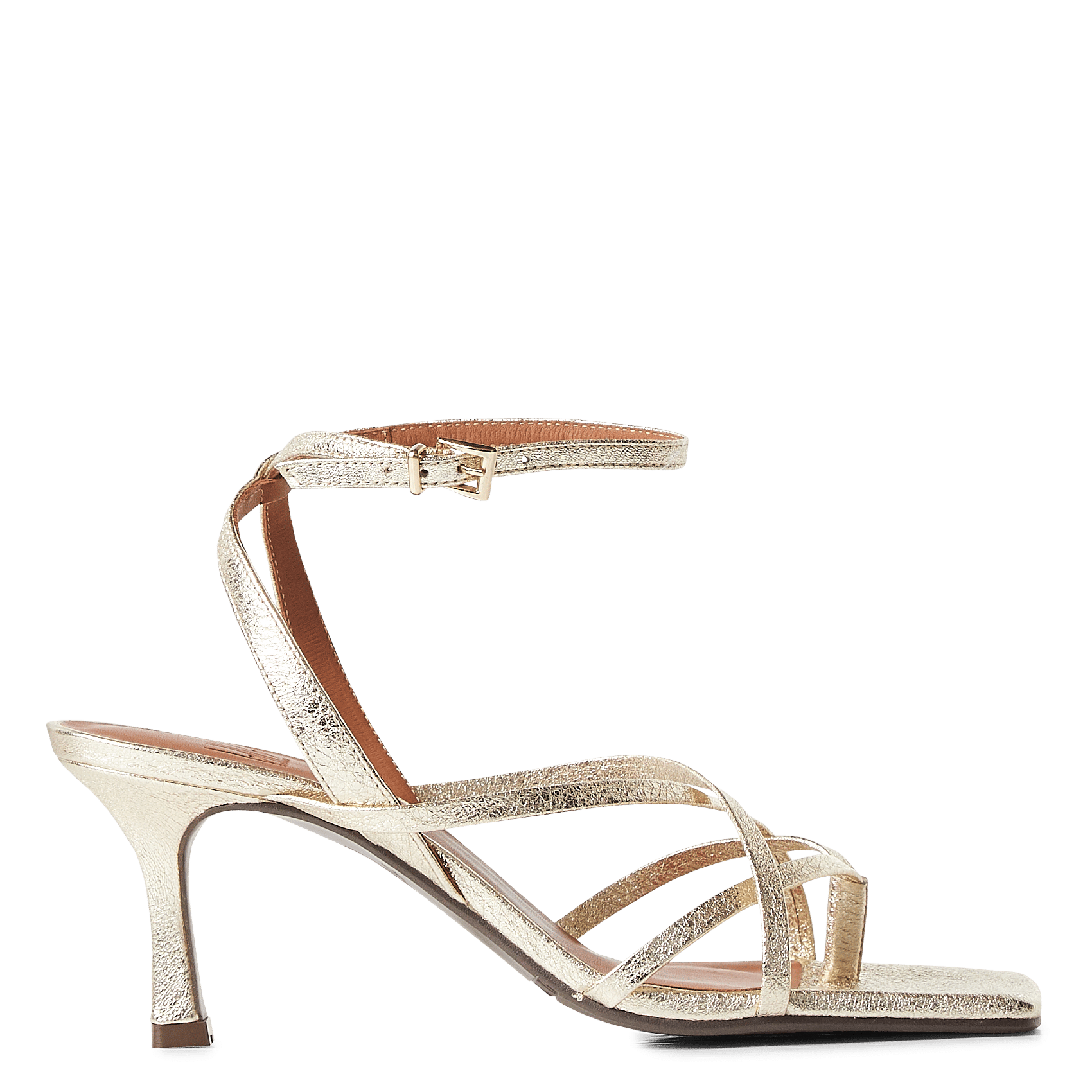 Absatz Gold Crackele Billi Bi - Damen 