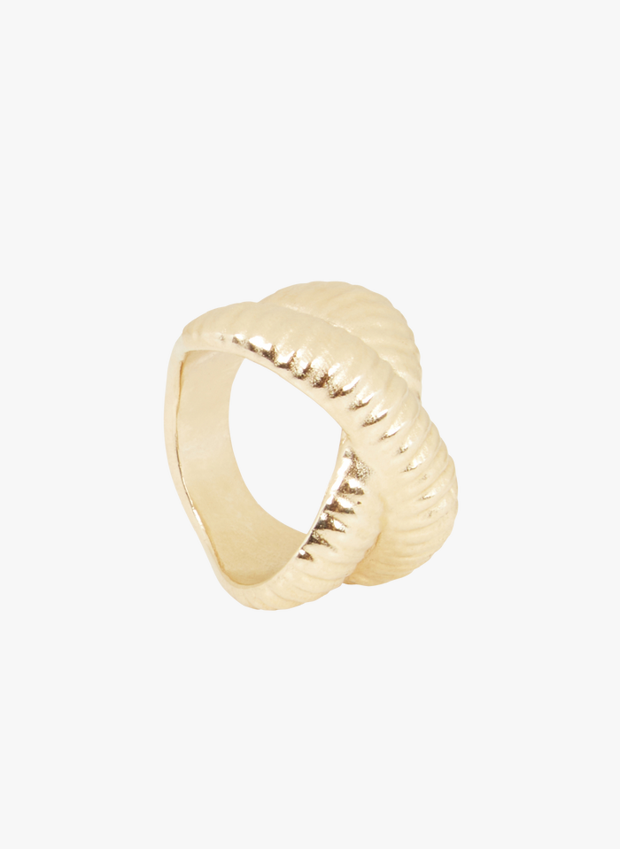 BONANZA PARIS Strukturierter, vergoldeter Ring in Golden