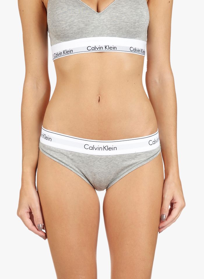 Slip Aus Meliertem Jersey Gris Calvin Klein Underwear - Damen | Place des  Tendances
