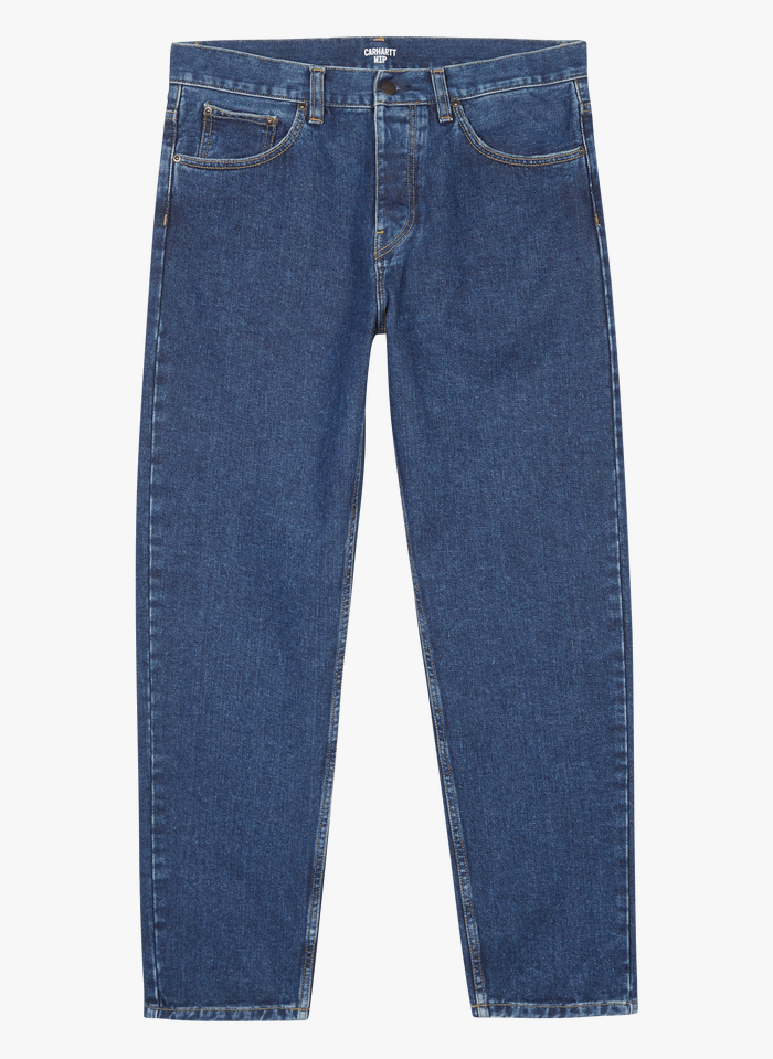 CARHARTT WIP Straight Cut Jeans aus Bio-Baumwolle in Blau