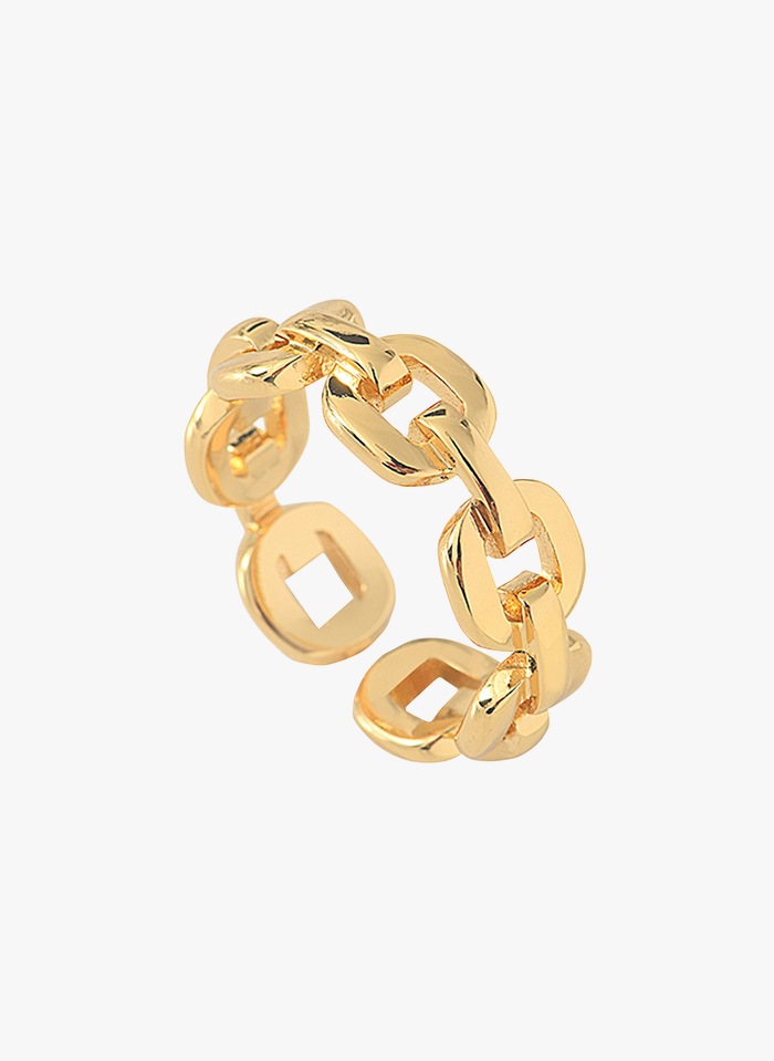 CAROLINE NAJMAN Verstellbarer Ring aus vergoldetem Messing in Golden
