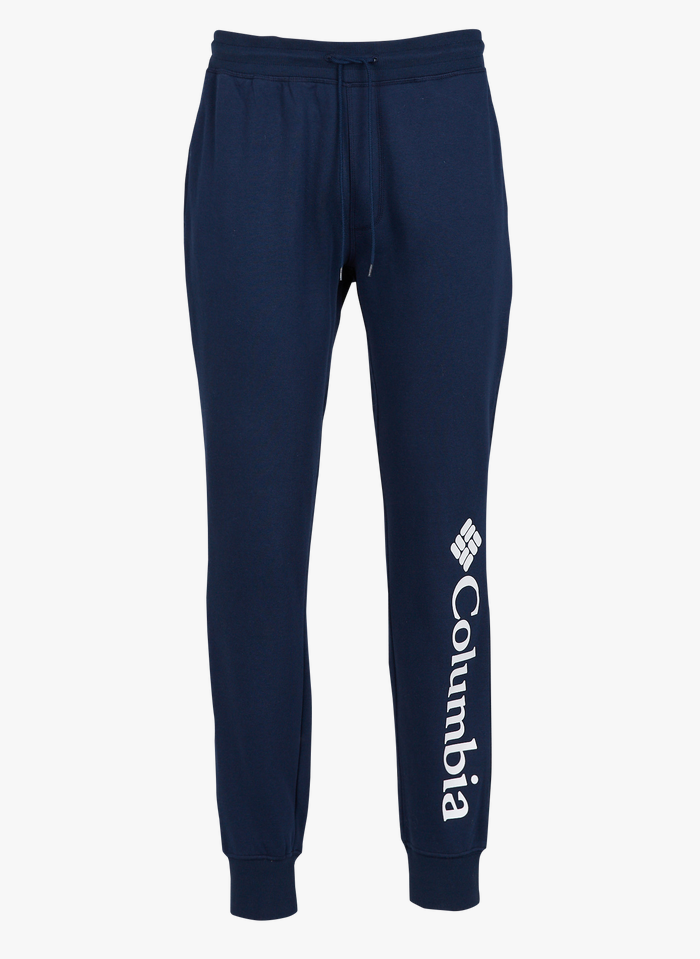 COLUMBIA Jogginghose aus Baumwoll-Mix mit Siebdruck, Regular Fit in Blau