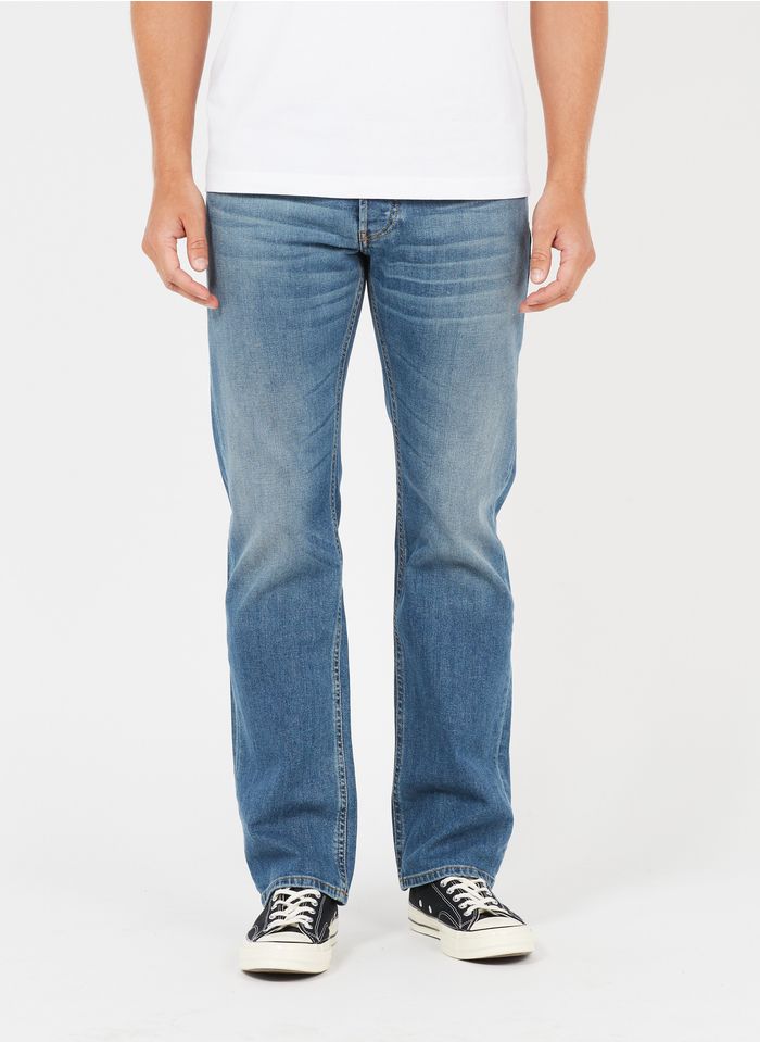 DIESEL Straight Cut Stone Washed Jeans aus Baumwoll-Mix in Jeans ohne Waschung