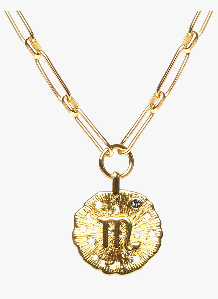 EMMA & CHLOE Edelstahl-Halskette mit Skorpion-Medaillon in Golden