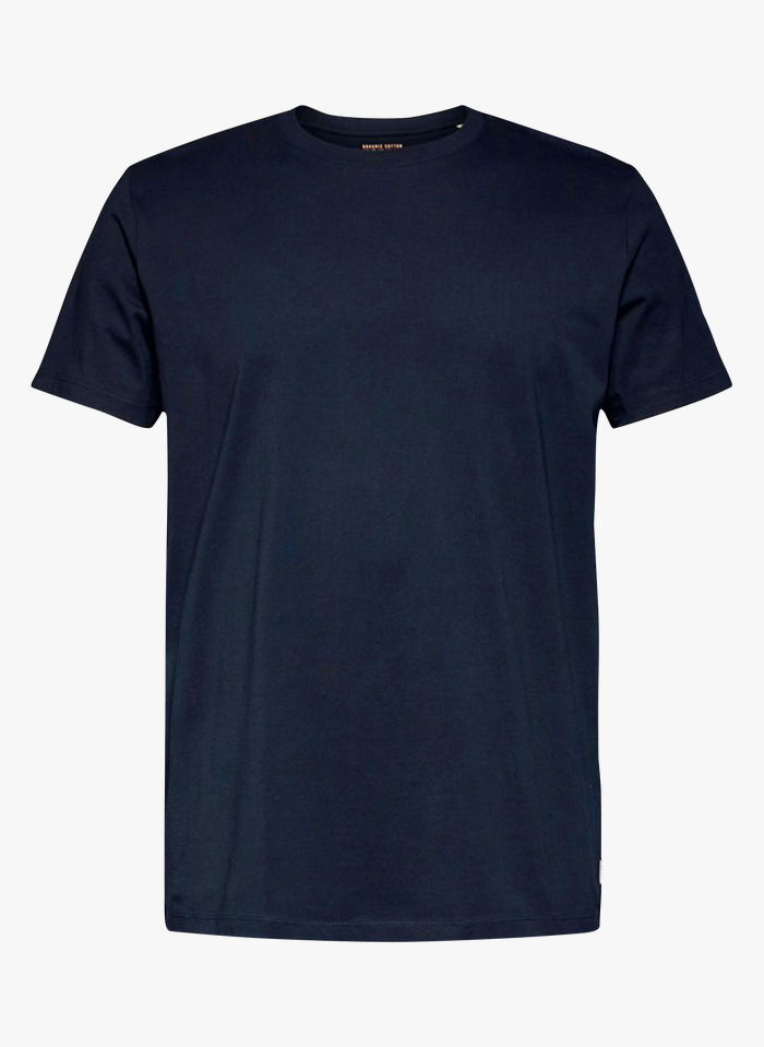 ESPRIT Gerade geschnittenes T-Shirt aus Bio-Baumwolle in Blau