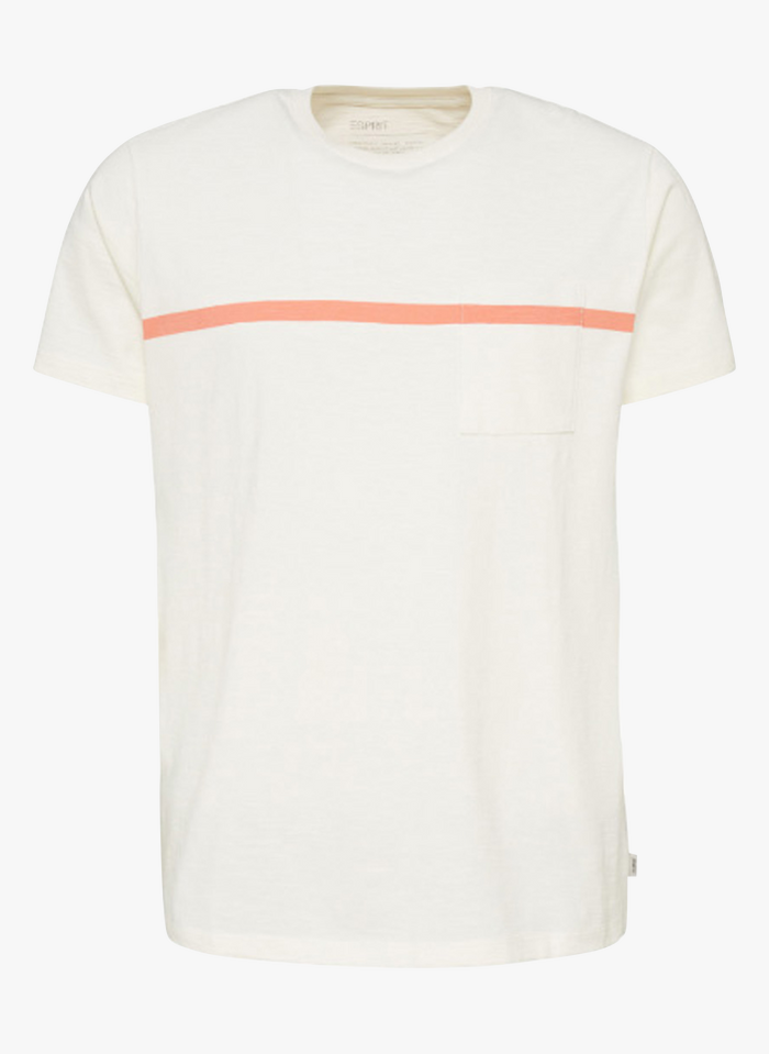ESPRIT Rundhals-T-Shirt aus Baumwolle, Regular Fit in Weiß