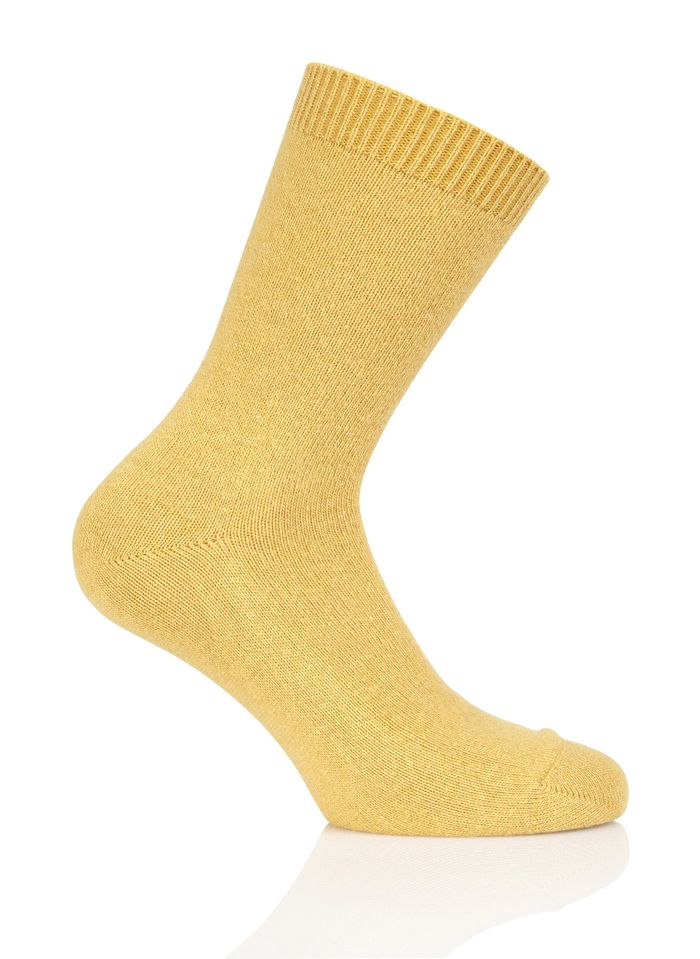 FALKE Socken aus Wolle und Kaschmir in Gelb