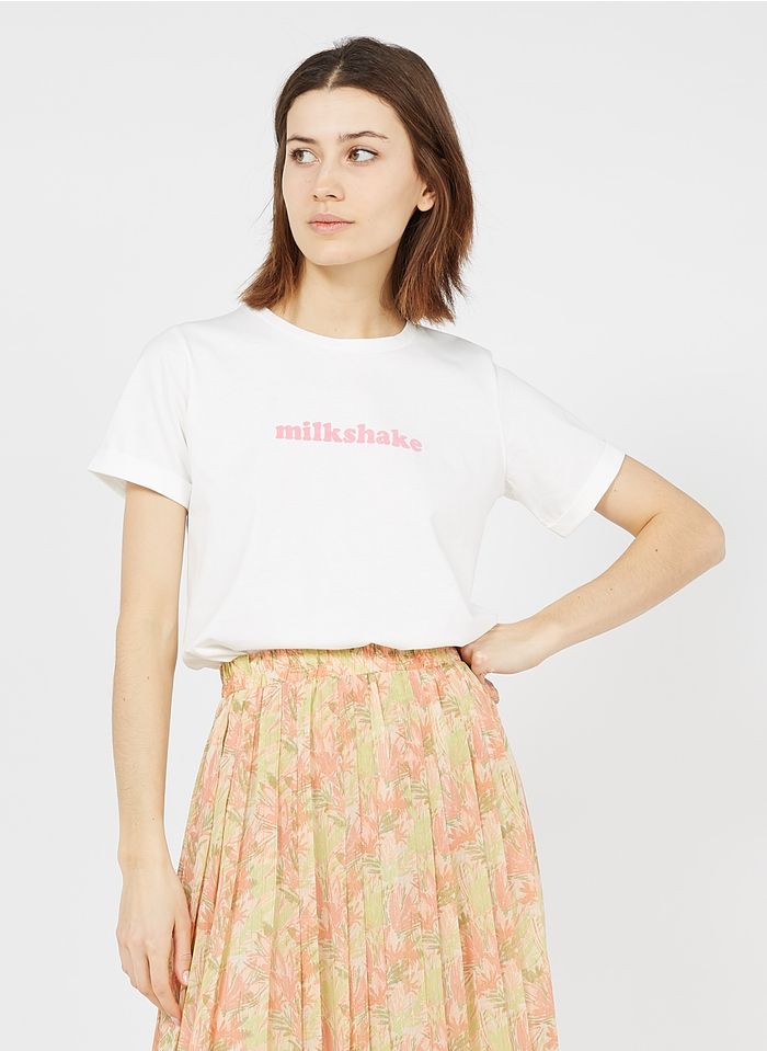 GRACE ET MILA Rundhals-T-Shirt aus Baumwolle in Rosa