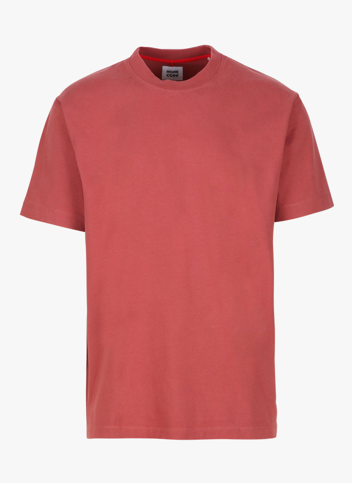 HOMECORE Rundhals-T-Shirt aus Baumwolle in Rot
