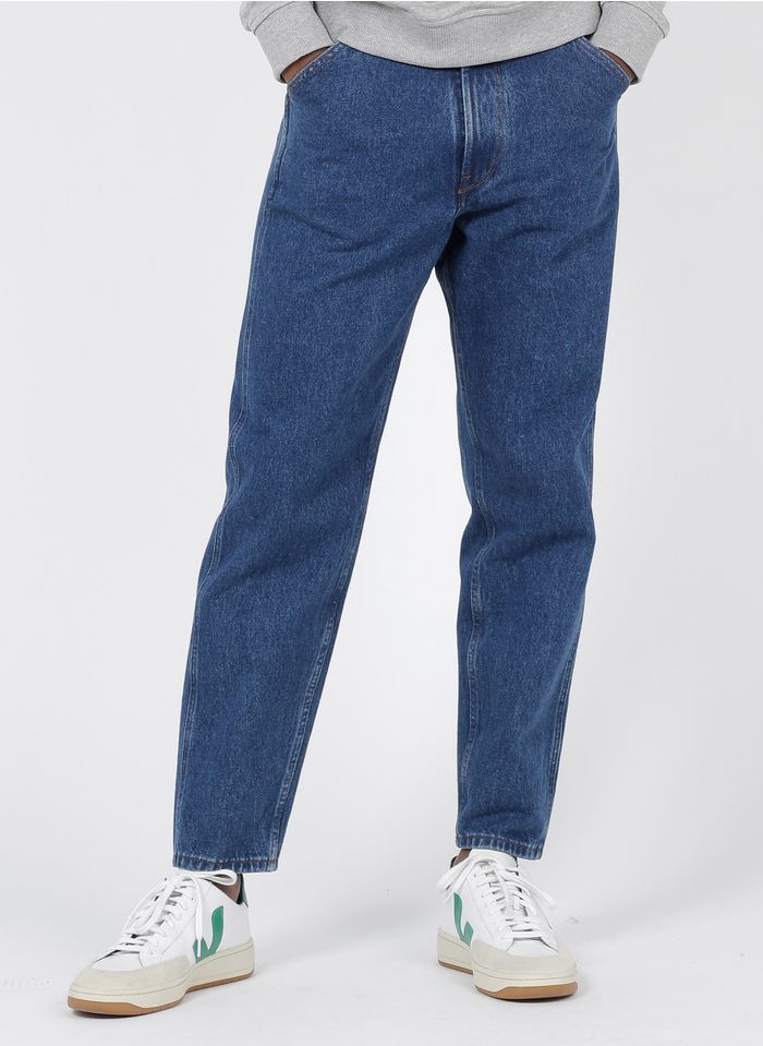 HOMECORE Einfarbige Straight-Cut-Jeans in Jeans ohne Waschung