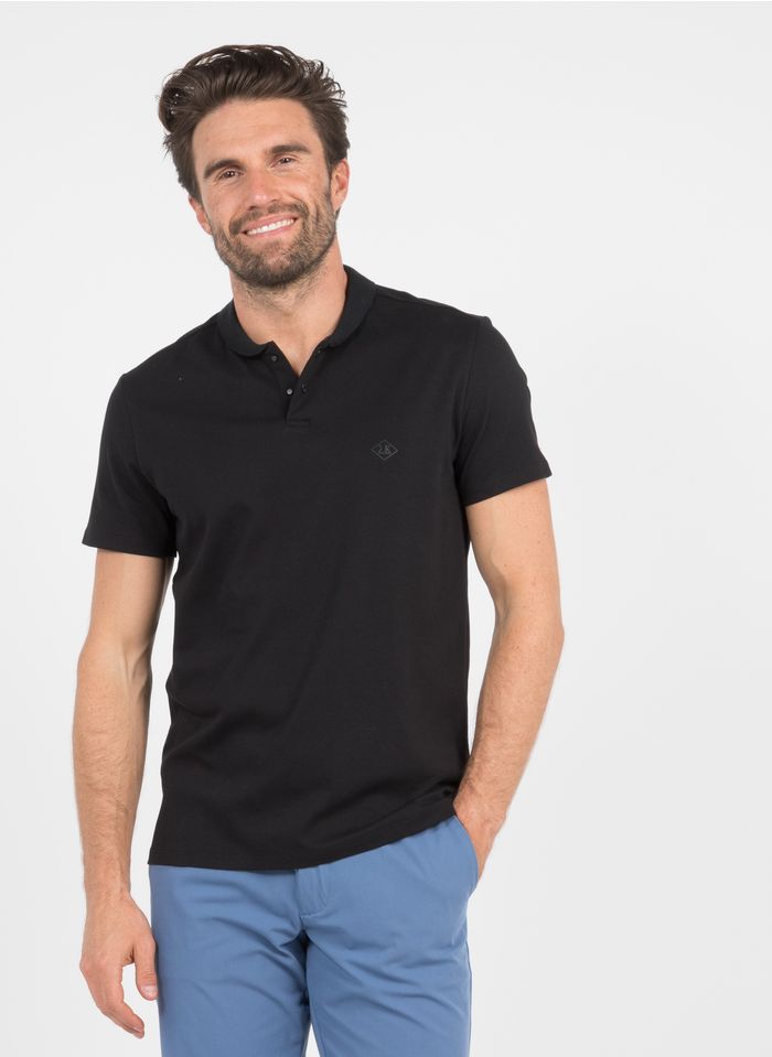 IKKS Poloshirt aus Baumwolle, Regular Fit in Schwarz