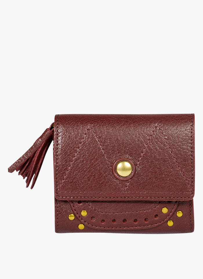 JEROME DREYFUSS Mini-Brieftasche aus Leder in Rot