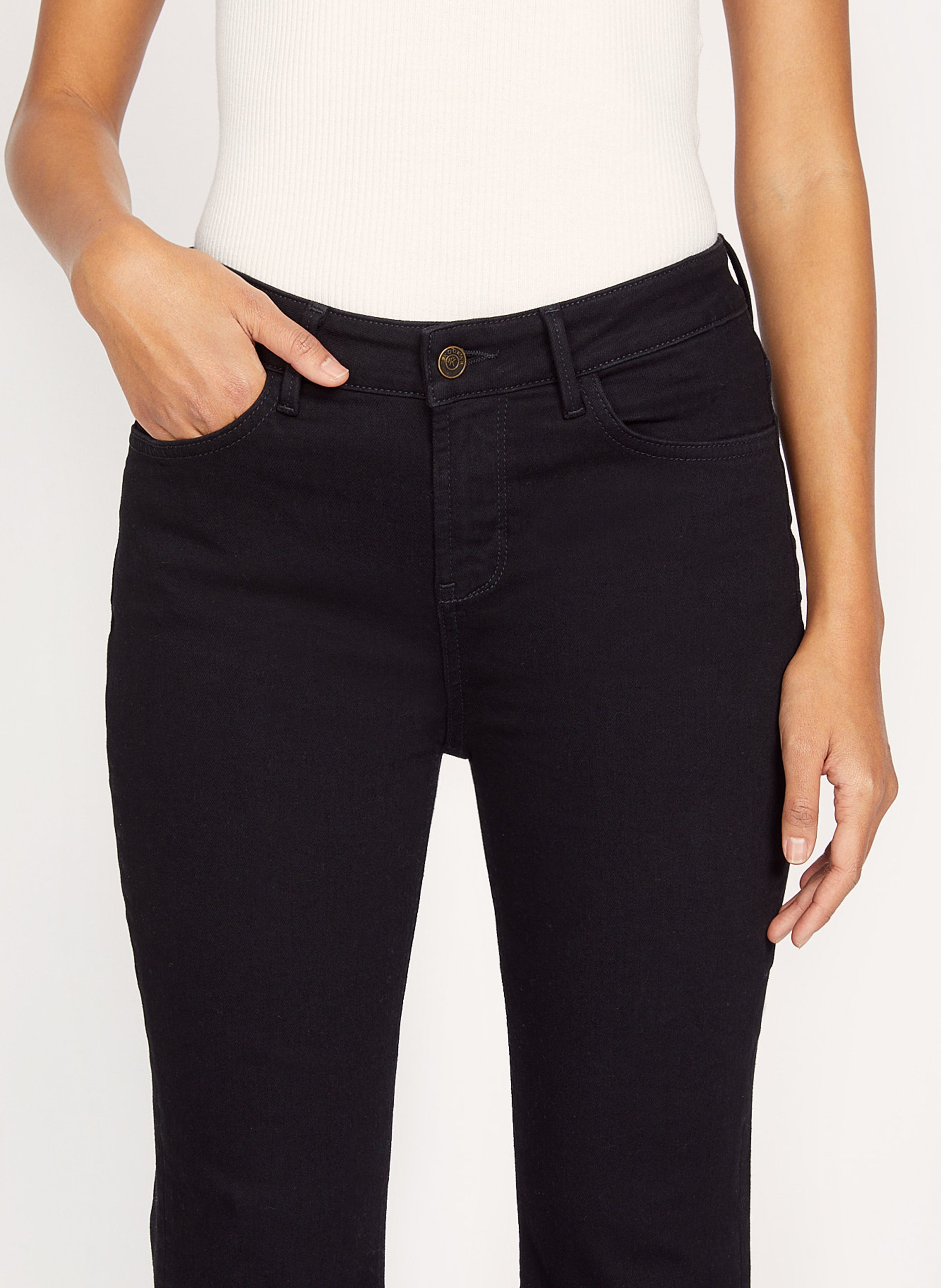 low waist jeans black