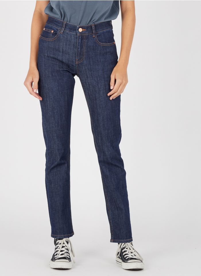 LAB DIP Skinny Jeans aus Raw Denim mit hohem Bund in Jeans ohne Waschung