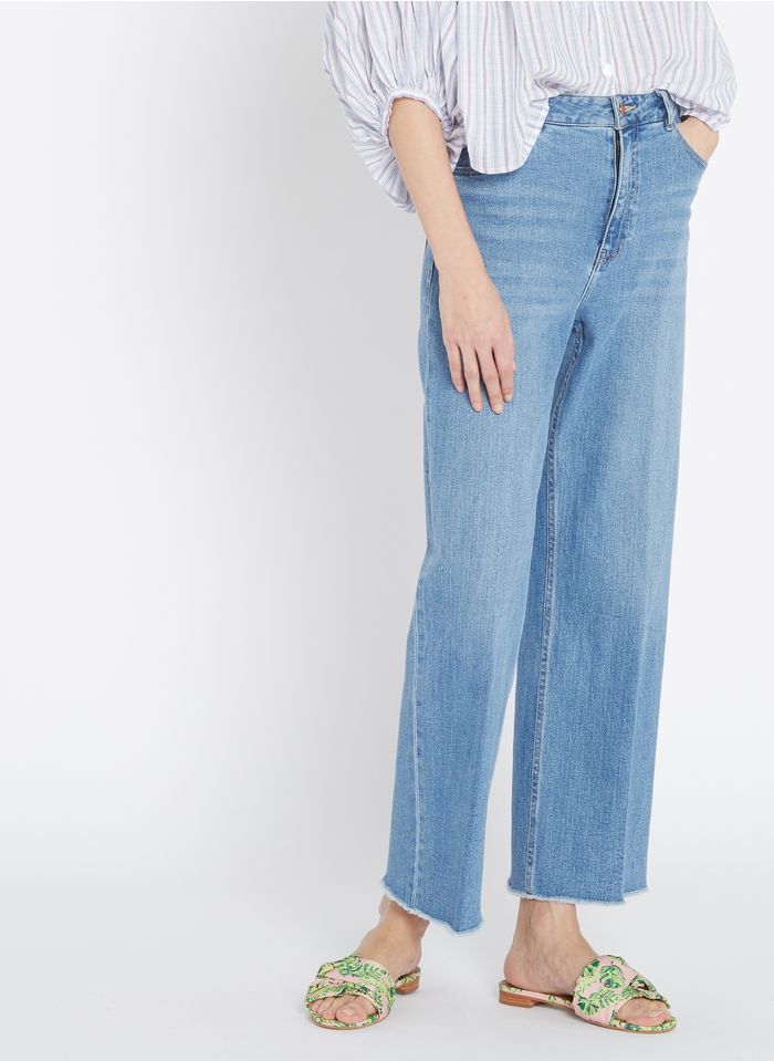 LAB DIP Straight Jeans mit hohem Bund in Bleached Jeans
