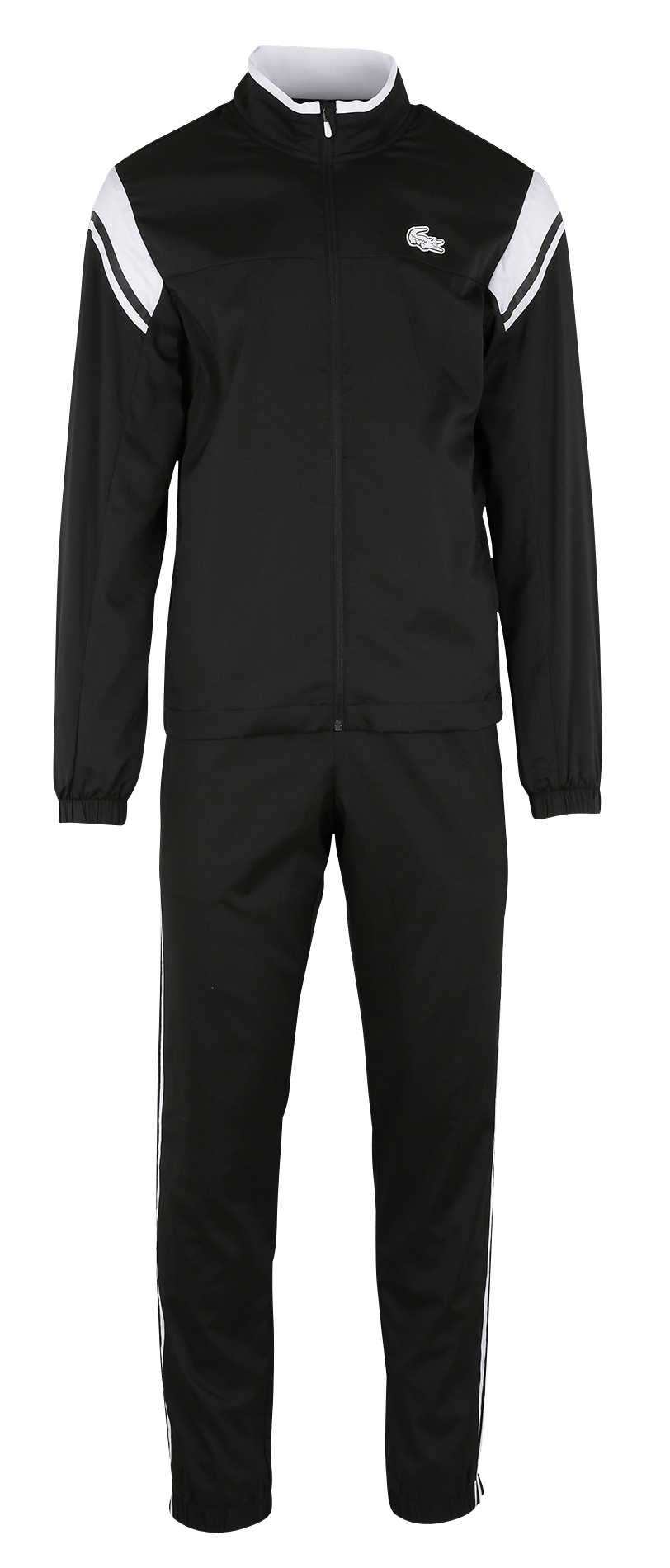 Sportanzug Aus Seidentaft Noir/blanc Lacoste - Herren | Place des Tendances