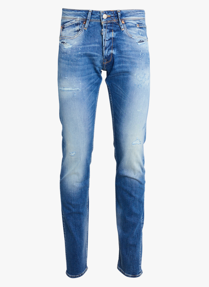 LE TEMPS DES CERISES Straight Cut Jeans aus Baumwolle, Regular Fit in Blau