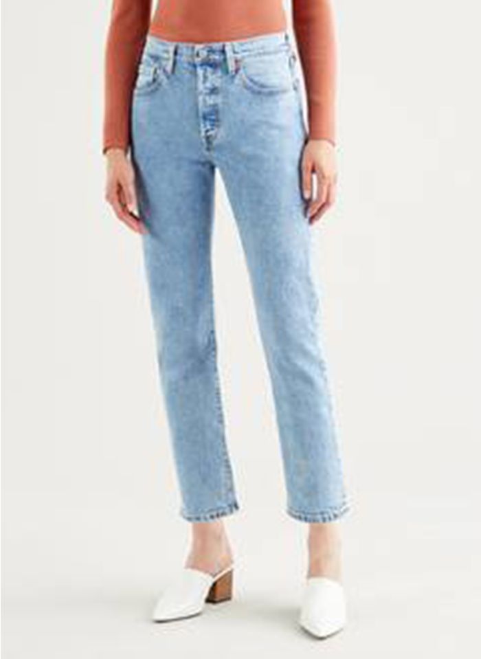 LEVI'S 501 - Cropped Jeans in Bleached Jeans