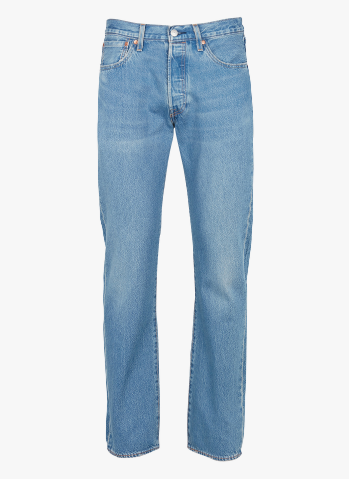 LEVI'S Jeans 501 in Stone-Washed-Optik in Blau