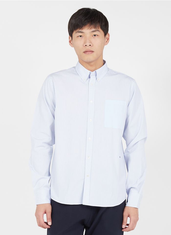 LOREAK MENDIAN Baumwollhemd mit Button-down-Kragen, Regular Fit in Weiß