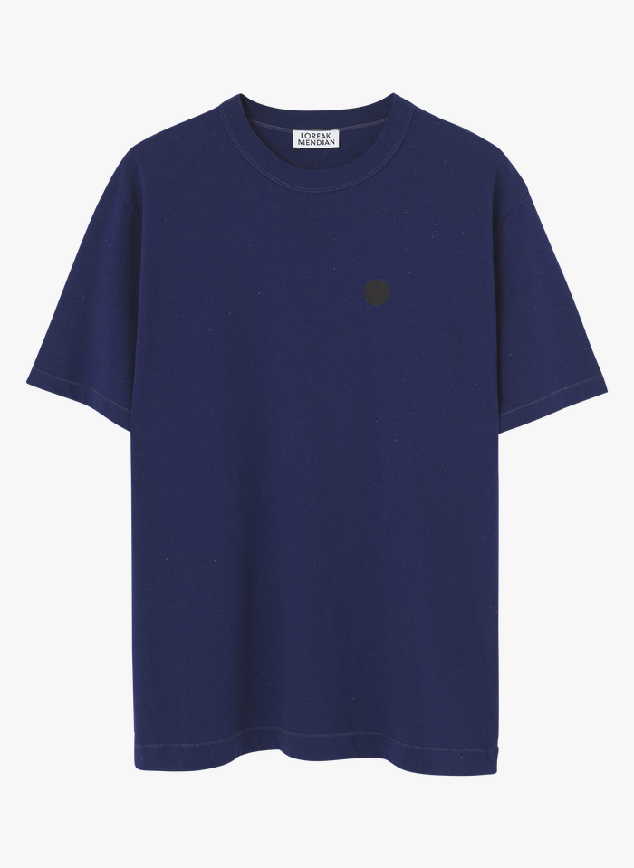 LOREAK MENDIAN Rundhals-T-Shirt aus Baumwolle mit Siebdruck, Regular Fit in Blau
