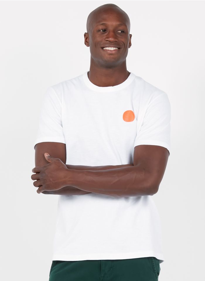 LOREAK MENDIAN Rundhals-T-Shirt aus Bio-Baumwolle mit Siebdruck, Regular Fit in Weiß