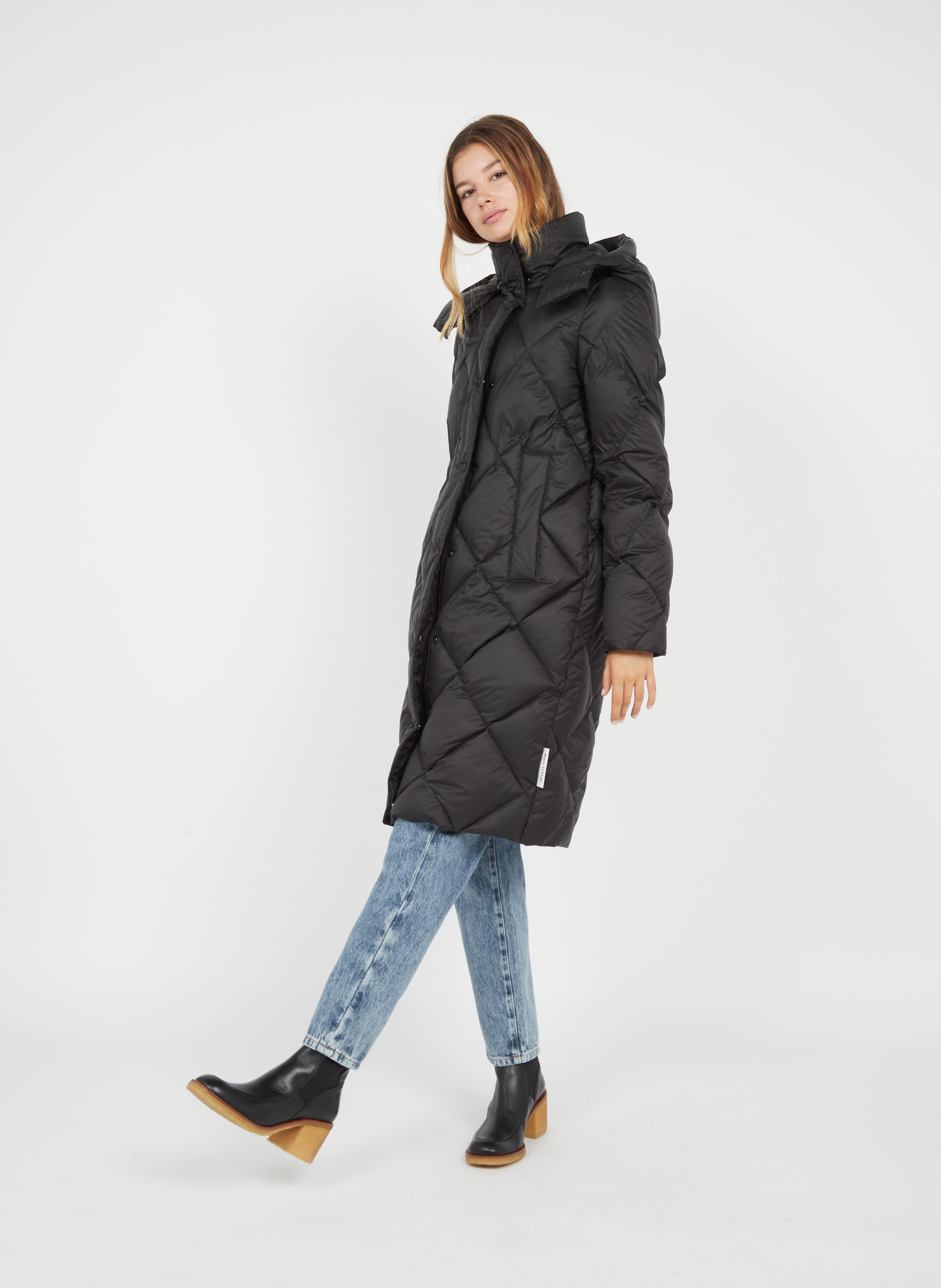 Wintermantel Damen Mit Kapuze - Warm Gefütterte Steppjacke Für Kalte Tage