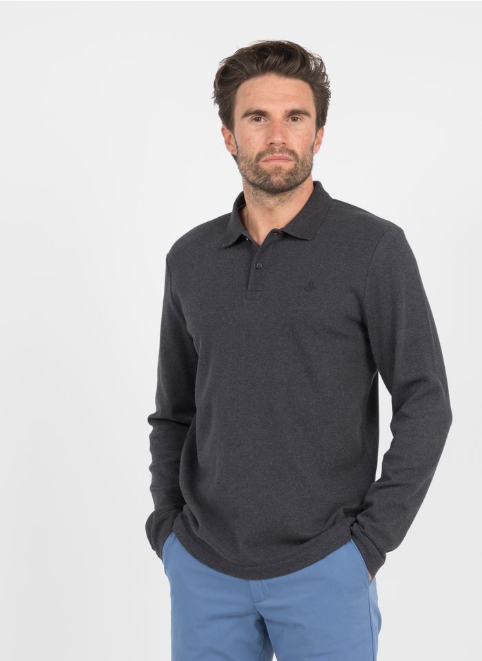 MARC O'POLO Poloshirt aus Baumwolle, Regular Fit in Grau
