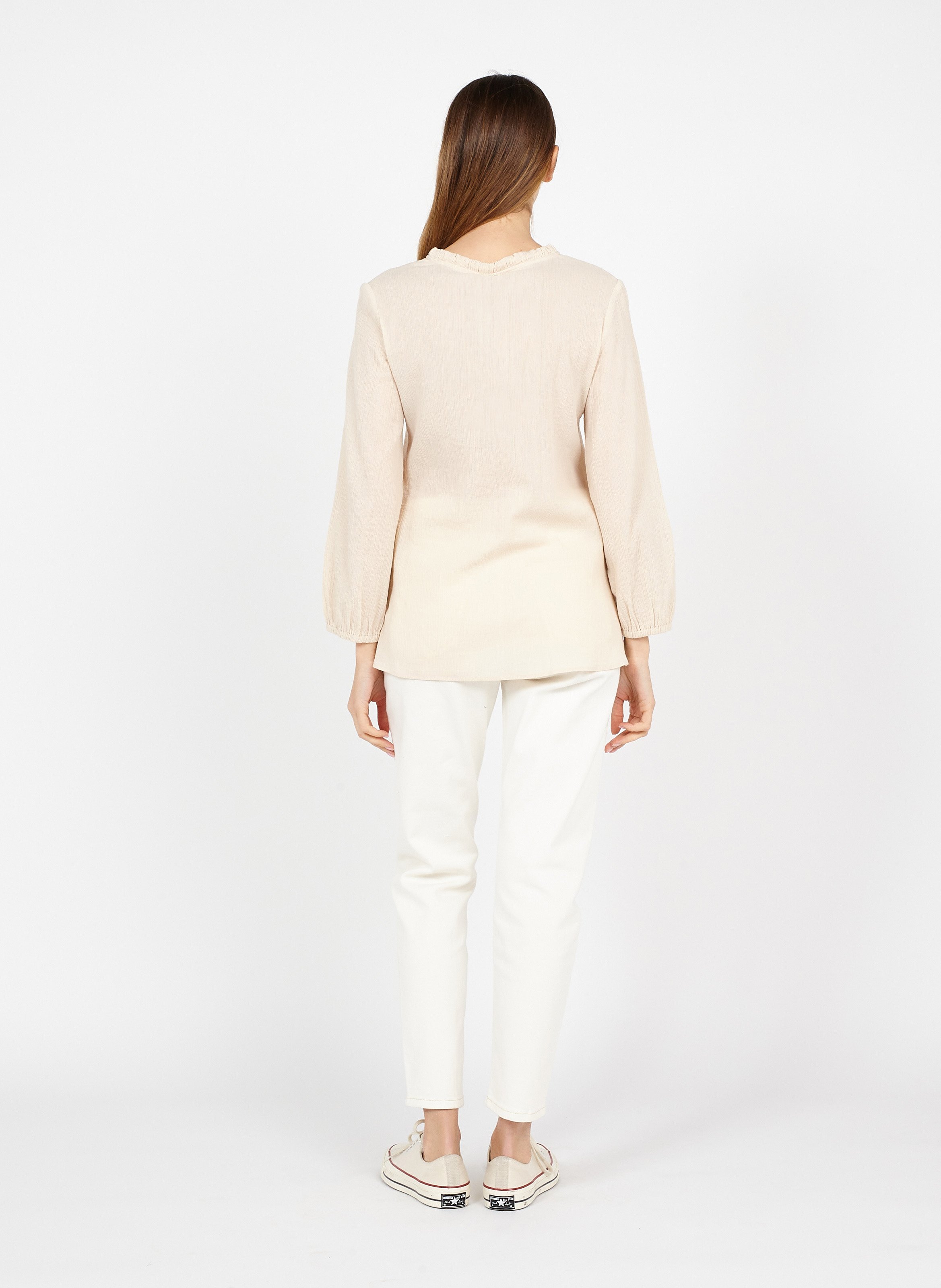 Straight Cut Mom Jeans Aus Baumwoll-mix Vanilla Ice Moss Copenhagen - Damen  | Place des Tendances