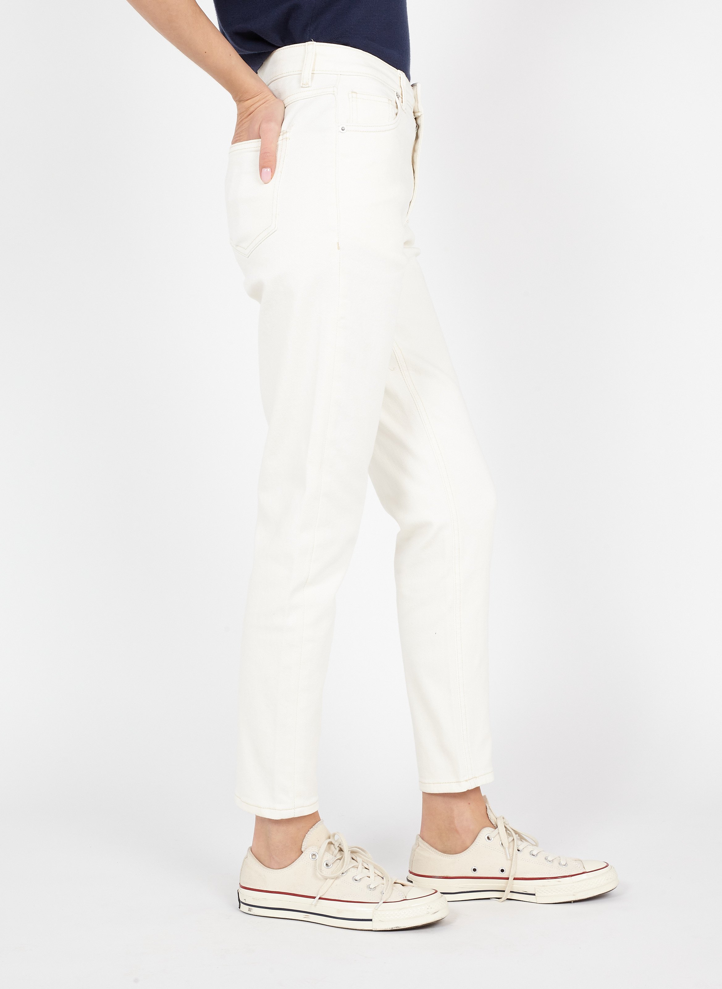 Straight Cut Mom Jeans Aus Baumwoll-mix Vanilla Ice Moss Copenhagen - Damen  | Place des Tendances