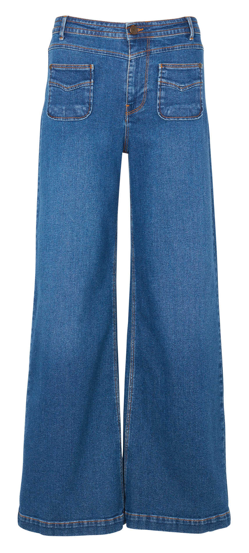 GOOD AMERICAN Baumwolle DENIM FLARE in Blau Damen Bekleidung Jeans Schlagjeans 