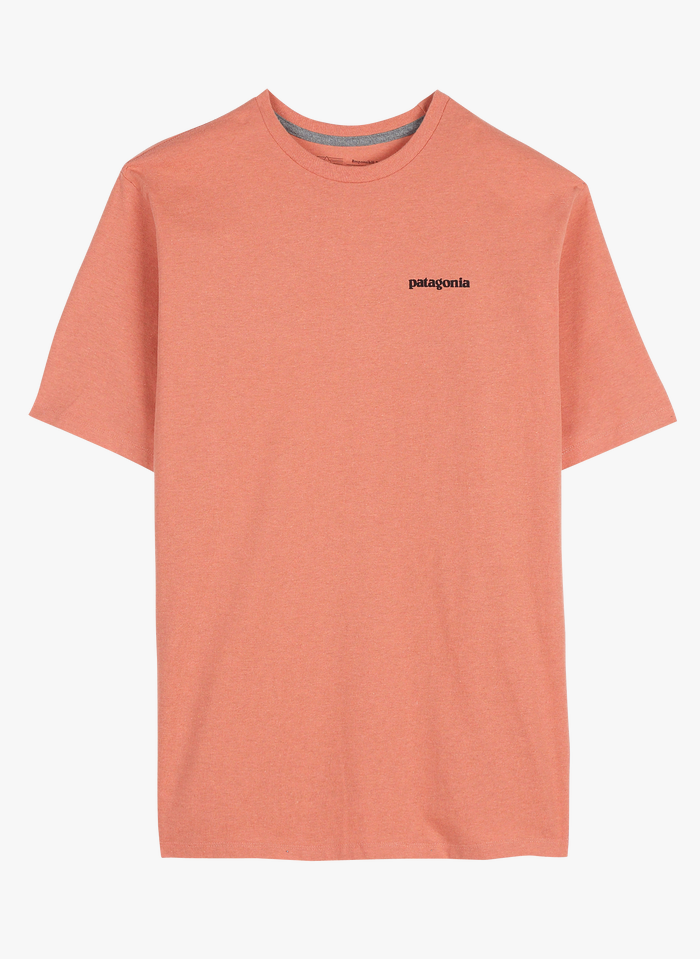 PATAGONIA Rundhals-T-Shirt aus Baumwoll-Mix mit Siebdruck, Regular Fit in Rosa