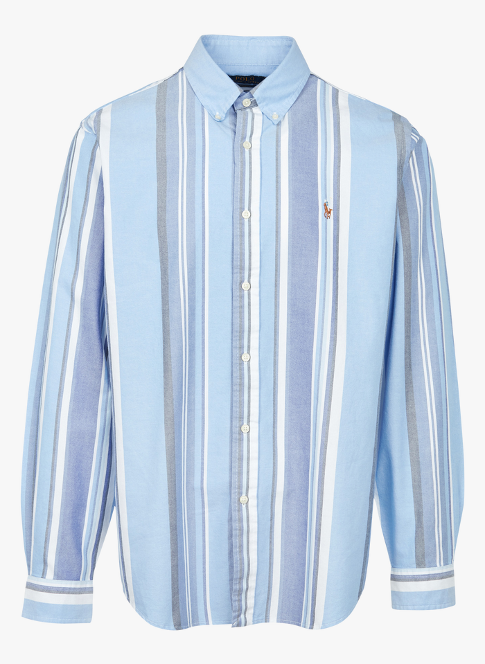POLO RALPH LAUREN Baumwollhemd mit Button-down-Kragen, Regular Fit in Blau