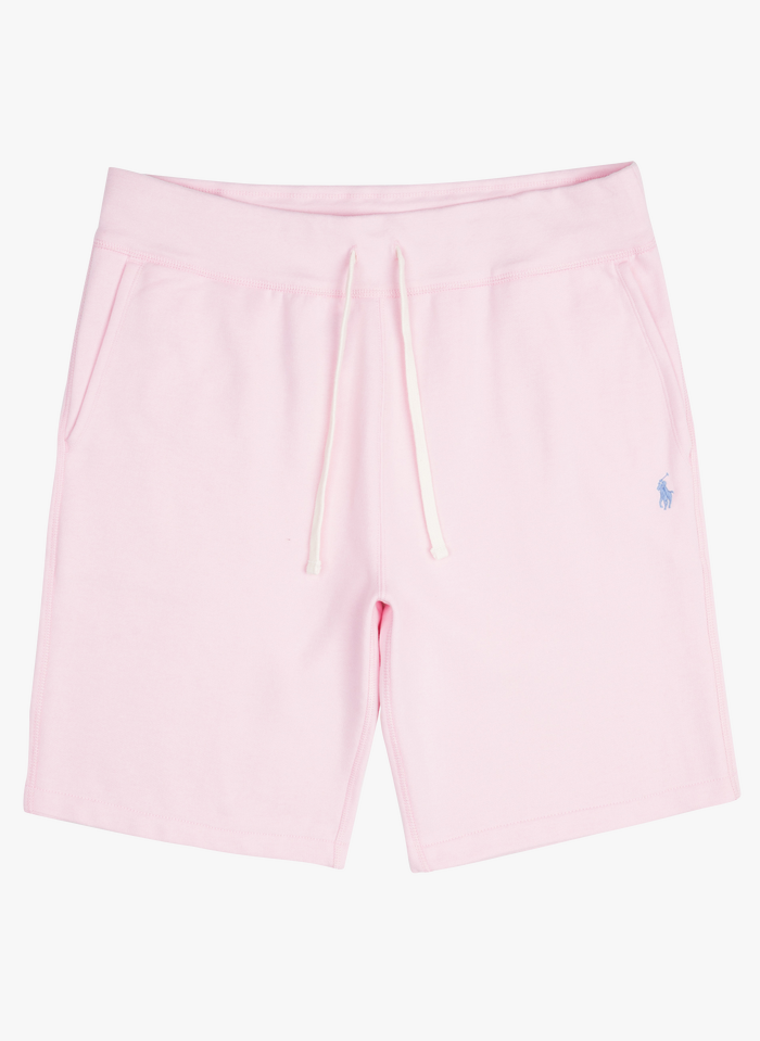 POLO RALPH LAUREN Bestickte Shorts aus Baumwoll-Mix in Rosa
