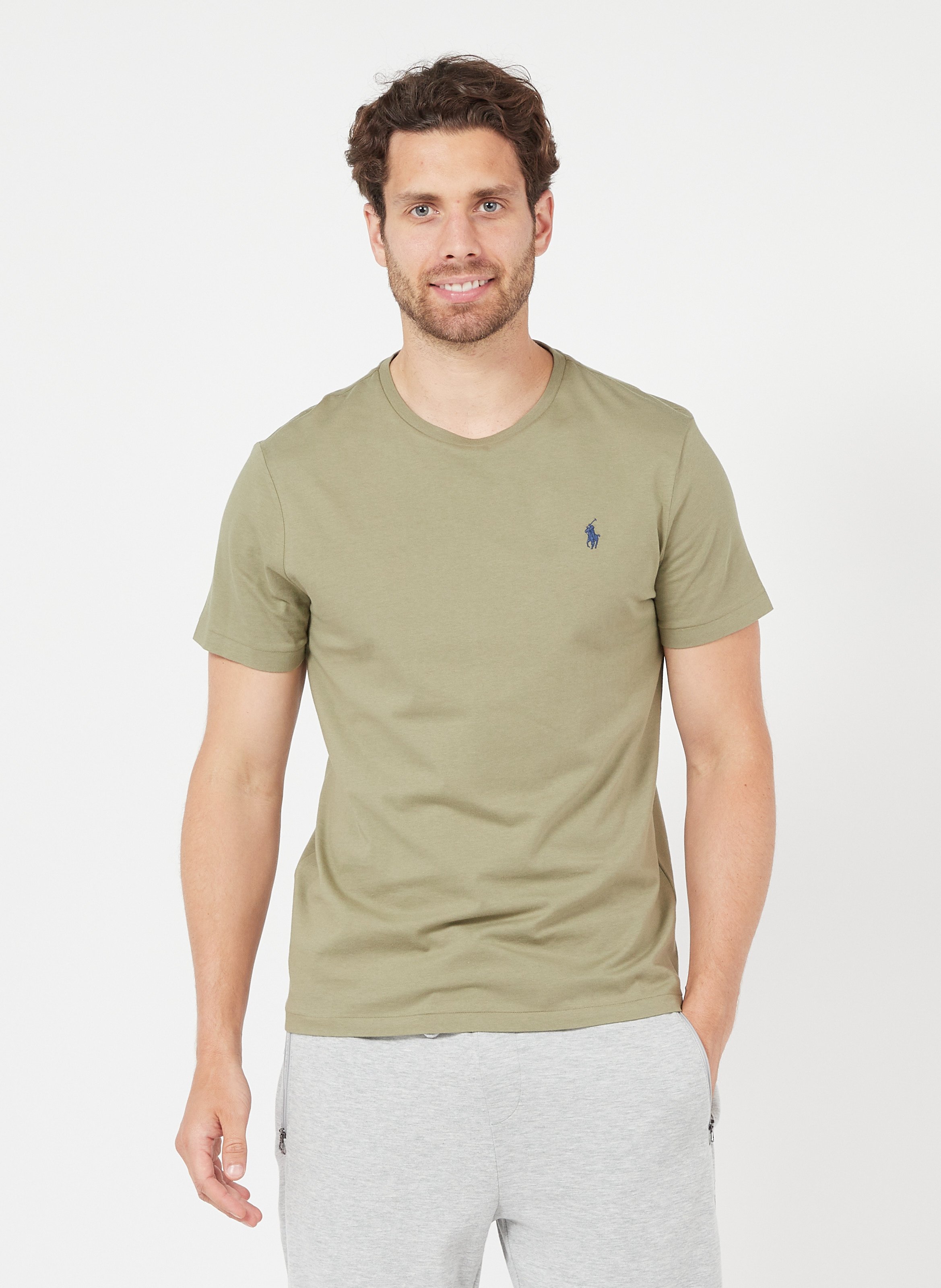 Rundhals-t-shirt Aus Baumwolle Sage 
