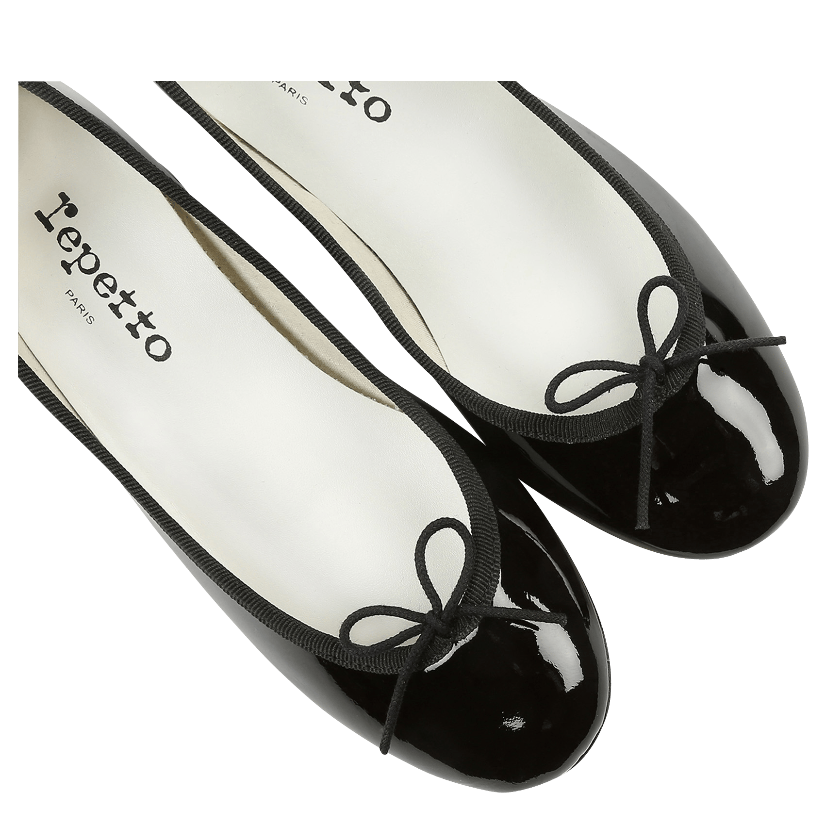 REPETTO Lackleder Ballerinas mit Absatz in Schwarz