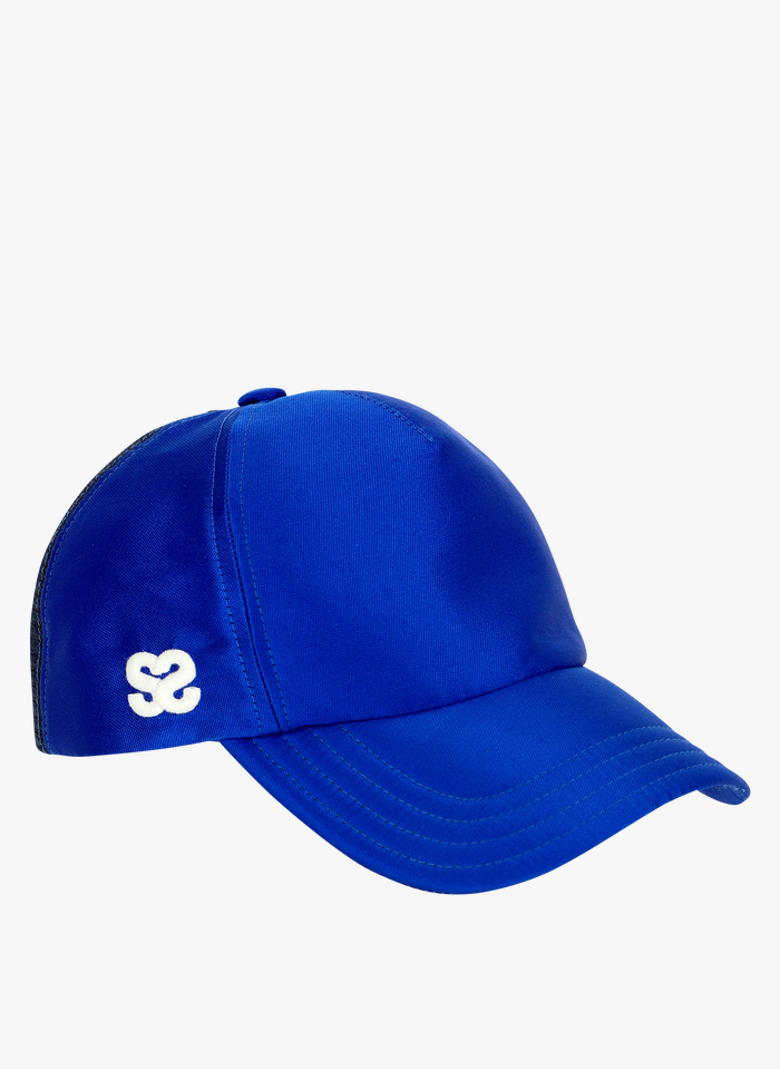 SANDRO Kappe mit Stickerei in Blau