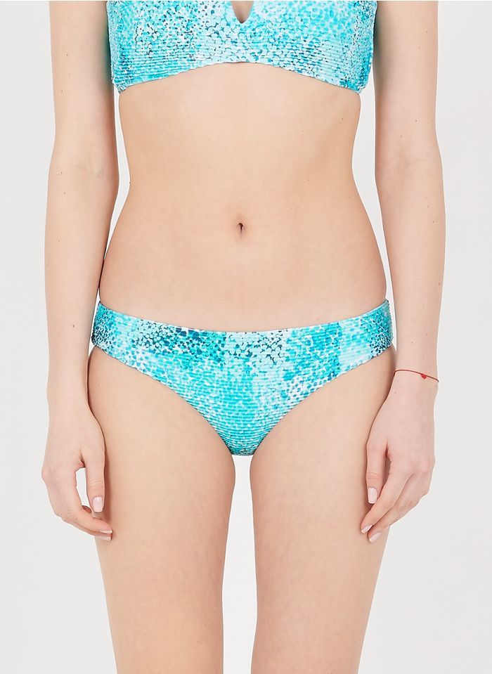SEAFOLLY Bikinihose in Schlangen-Optik in Blau