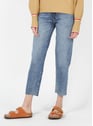 7 FOR ALL MANKIND Mid Blue Stone-bleached Jeans
