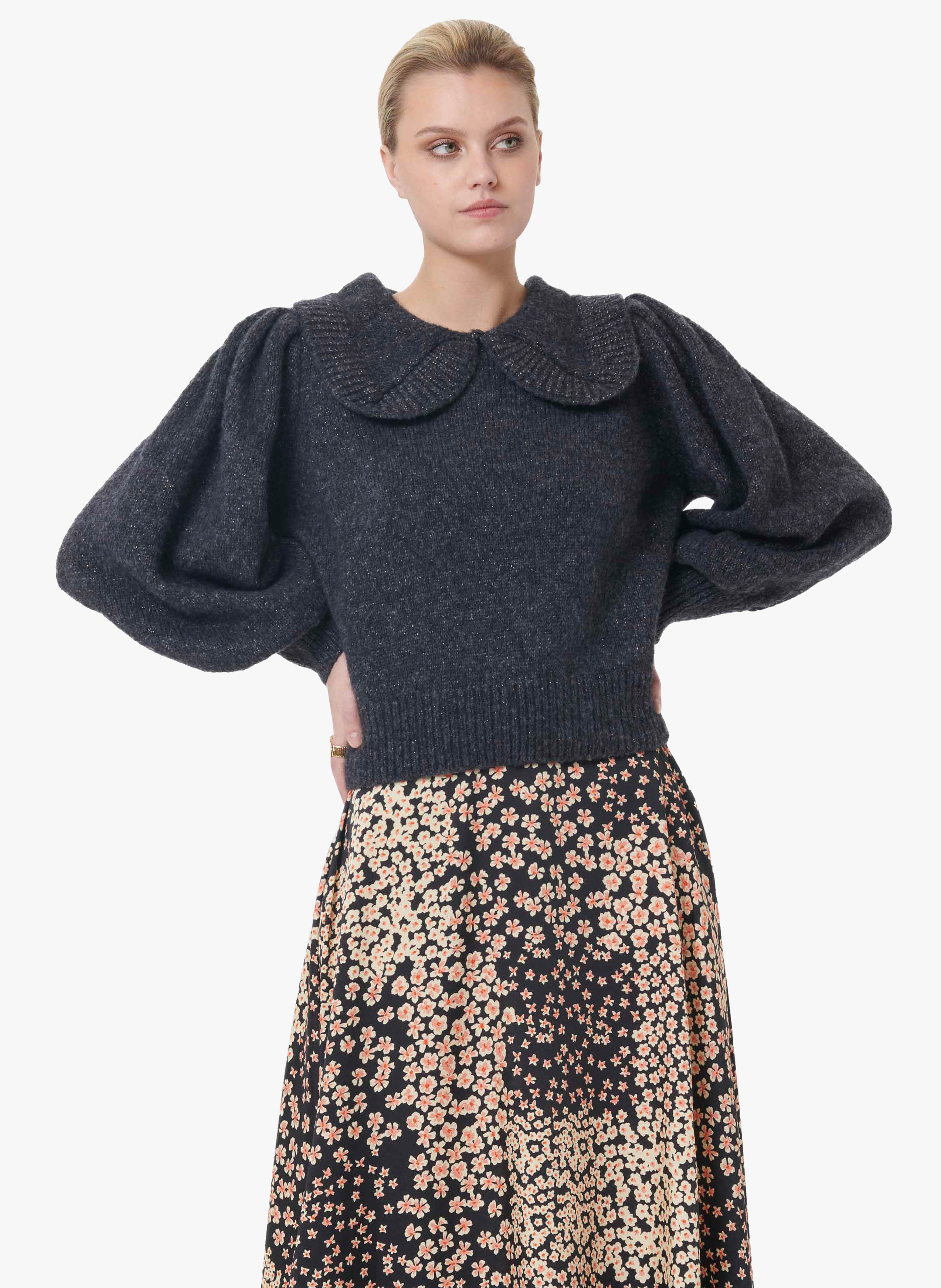 Wollmix-pullover Mit Bubikragen 