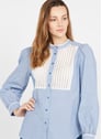 TWINSET JACQUARD POIS AZUR Blau
